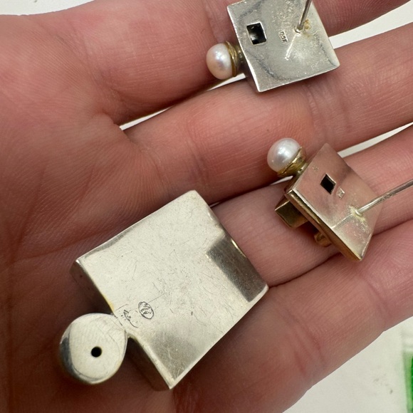 Vintage Michou Sterling Silver Earrings and Pendant Set - Picture 7 of 15